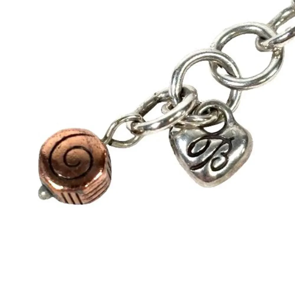 Brighton Silver Pablo's Passion Picasso Swirls Scroll & Floral Link Bracelet $68